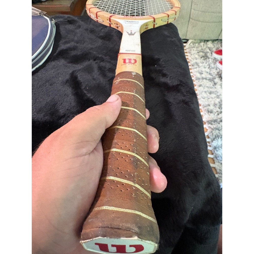 Wilson Jack Kramer Autograph Vintage Wooden Tennis Racquet Strata-Bow USA Made